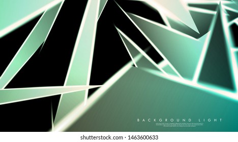 Modern technology design with a backdrop of luminous triangles. Vector illustration that is suitable for your design background