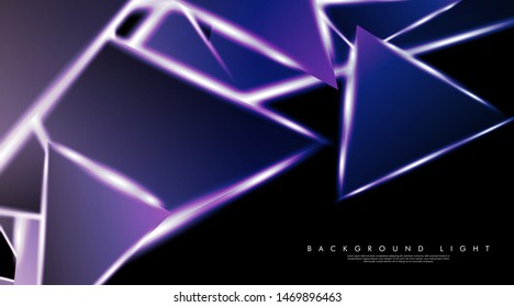 Modern technology design with a backdrop of luminous triangles. Vector illustration that is suitable for your design background