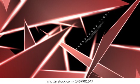 Modern technology design with a backdrop of luminous triangles. Vector illustration that is suitable for your design background