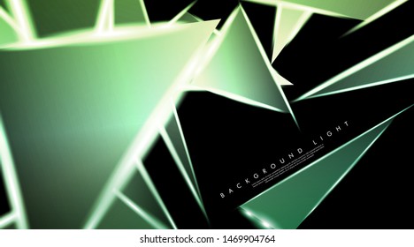 Modern technology design with a backdrop of luminous triangles. Vector illustration that is suitable for your design background