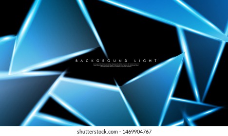 Modern technology design with a backdrop of luminous triangles. Vector illustration that is suitable for your design background