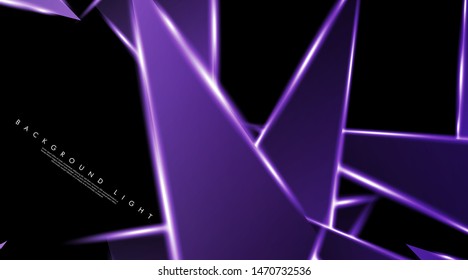 Modern technology design with a backdrop of luminous triangles. Vector illustration that is suitable for your design background