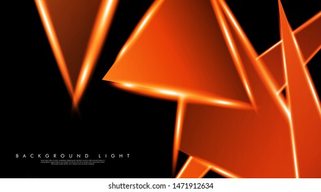 Modern technology design with a backdrop of luminous triangles. Vector illustration that is suitable for your design background