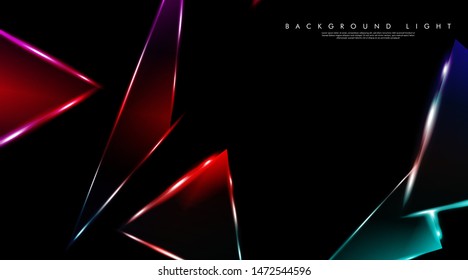 Modern technology design with a backdrop of luminous triangles. Vector illustration that is suitable for your design background