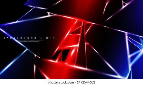Modern technology design with a backdrop of luminous triangles. Vector illustration that is suitable for your design background