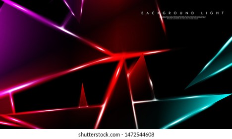 Modern technology design with a backdrop of luminous triangles. Vector illustration that is suitable for your design background