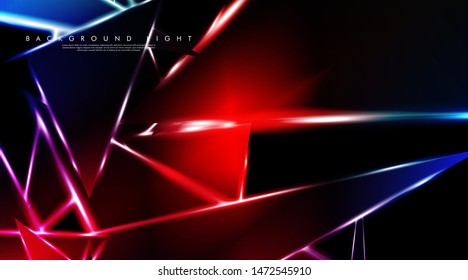 Modern technology design with a backdrop of luminous triangles. Vector illustration that is suitable for your design background