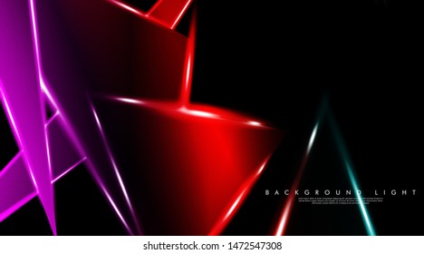 Modern technology design with a backdrop of luminous triangles. Vector illustration that is suitable for your design background