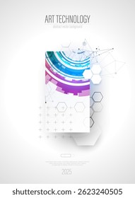 Modern technology design for posters. Page layout. Futuristic ART background. Scientific cover template for presentations. 