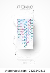 Diseño de tecnología moderna para carteles. Diseño de página. Fondo de arte futurista. Plantilla de portada científica para presentaciones.