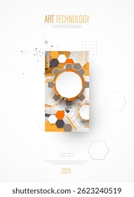 Diseño de tecnología moderna para carteles. Diseño de página. Fondo de arte futurista. Plantilla de portada científica para presentaciones.