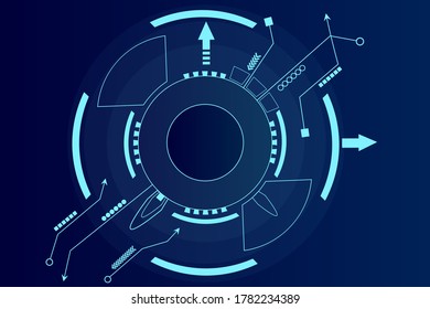 Modern technology, digital business background, vector image.