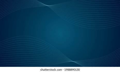 Modern technology digital lighting futuristic glowing blue light lines wave pattern on dark abstract background. Creative and digital cyberspace, high tech, technology concept. Futuristic wallpapers.
