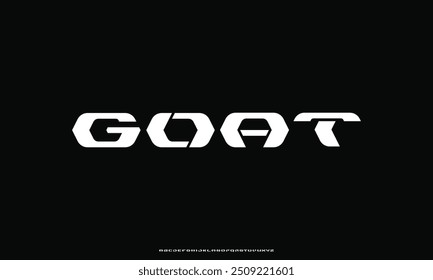 Modern technology display font vector