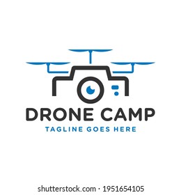 Modern technology drone camera logo design
