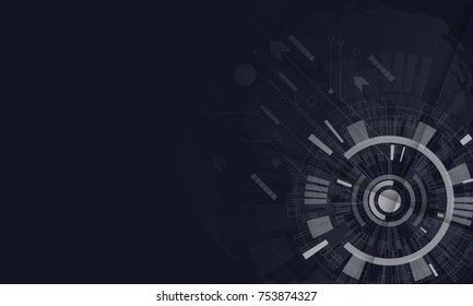 modern technology gears electric on soft map abstract background. Vector graphic design.for creative banner, poster, template website,book