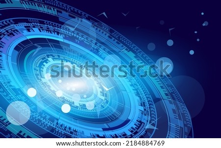 Modern technology graphics background Data, cloud computers and narratives Vector illustration