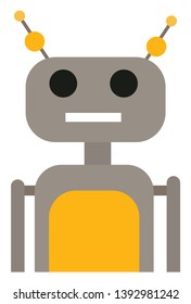 A modern technology grey robot  