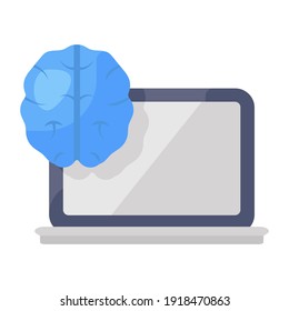 
Modern technology icon of brain intelligence 