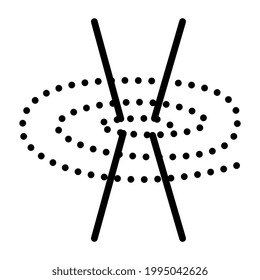 A modern technology icon of chromosome