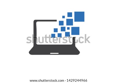 modern technology icon computer laptop devise icon 