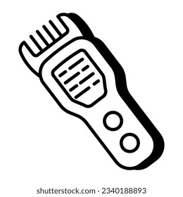 Modern technology icon of electric trimmer 