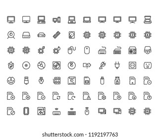 Modern technology icon set