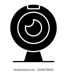 A modern technology icon of webcam