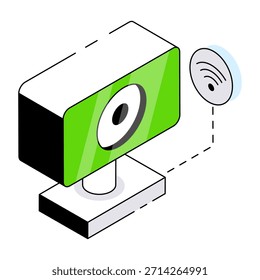 Un icono de tecnología moderna de la cámara web