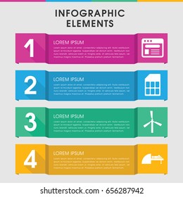 Modern technology infographic template. infographic design with technology icons includes mill, browser. can be used for presentation, diagram, annual report, web design.
