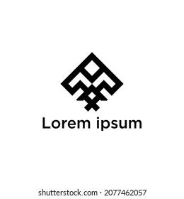 modern technology initials logo design