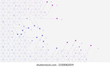 Modern technology lines and dots connection. Abstract geometric background for digital science and technology background design concept. Vector illustration.