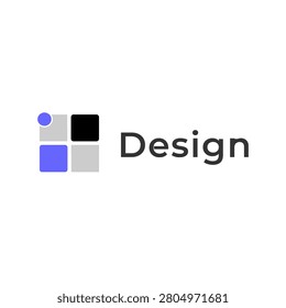 Modern technology logo with clean geometric symbol suitable for software companies, digital business, IT services, startups, and innovation branding.