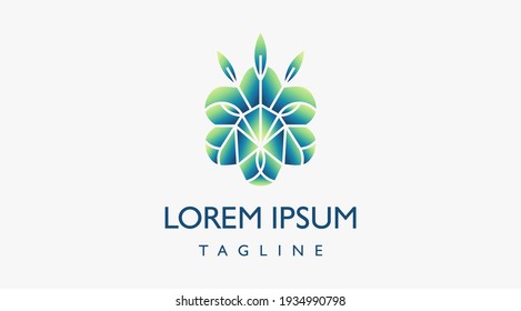 diseño de logotipo de tecnología moderna naturaleza animal