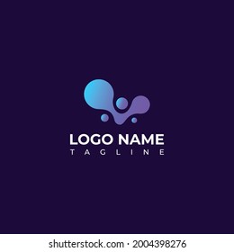 Modern Technology logo design template