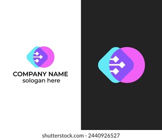 Plantilla de diseño de logotipo de tecnología moderna con letra C