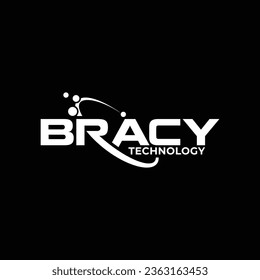 Logo Creativo Moderno De TECNOLOGÍA. Logo negro sobre fondo blanco. Usable para logotipos de empresas. Elemento de plantilla de diseño de logotipo de vectores planos