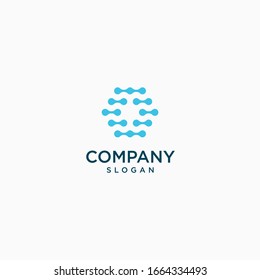 modern technology logo design vector