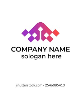Modern technology logo design vector icon