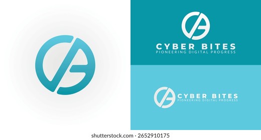 Logotipo de tecnologia moderna apresentando abstrato CB iniciais dentro de um círculo elegante. Perfeito para empresas inovadoras de tecnologia, software ou consultoria com o objetivo de uma marca profissional e prospetiva.