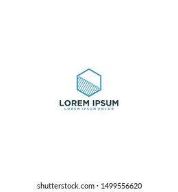 Modern technology logo - internet web and apps design