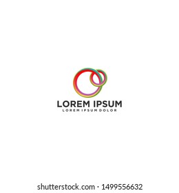 Modern technology logo - internet web and apps design