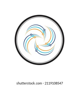Modern technology logo template vector illustration