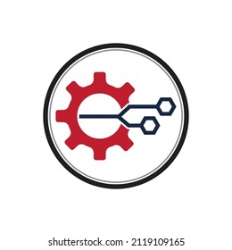 Ilustración vectorial de la plantilla de logotipo de tecnología moderna