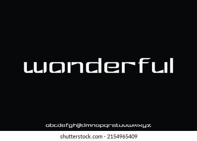 Modern technology lowercase alphabet font, typography sport, futuristic, simple, sophisticated, digital, future creative logo font. vector illustration