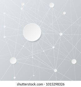 Modern technology and molecular structure with communication. DNA, neurons, neurons Scientific concept Lines connected to points Vector illustrations