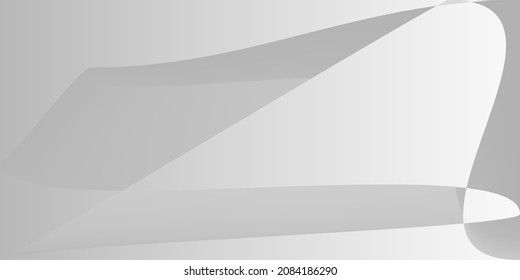 Moderna Tecnología Monocromática Suave Fondo Moderno. Malla gradiente de capas metálicas digitales fluidas. Superficie suave de aluminio gris dinámico. Forma Mínima Plata Ilustración Futurista.