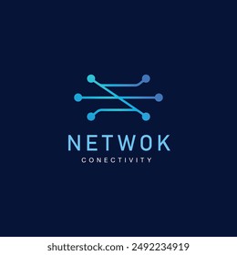 Modern Technology Network Connectivity Logo