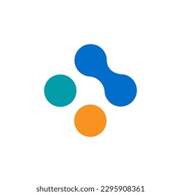 Logo und Symbol des modernen Technologienetzes