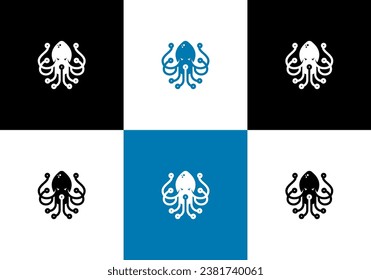 modern technology octopus illustration logo